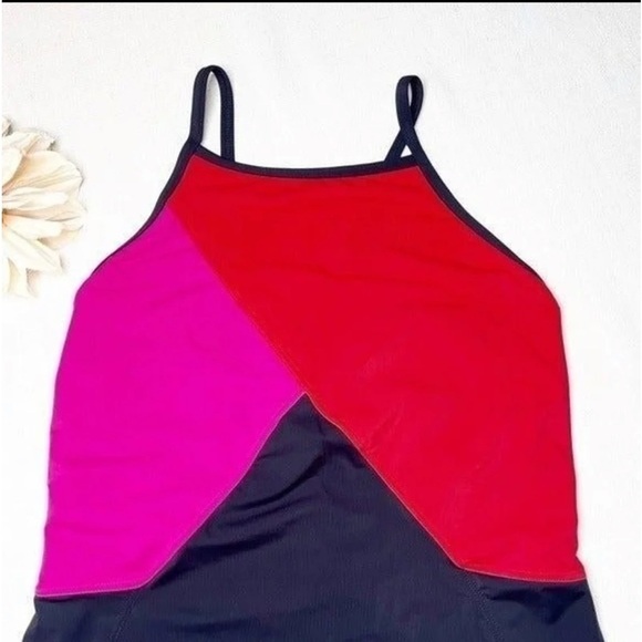 Miraclesuit Amoressa Colorblock One Piece Slimming Swimsuit Pink Red Black 14 - Picture 5 of 12